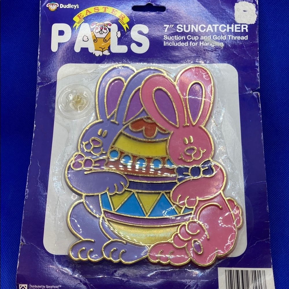 Vintage PALS Easter Bunny window 7 Inch suncatcher
